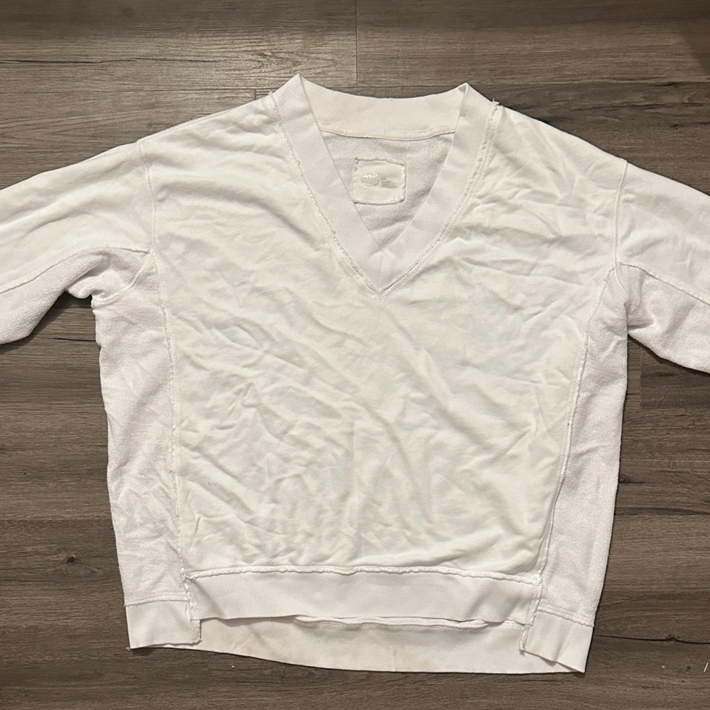 White V-Neck pull over
